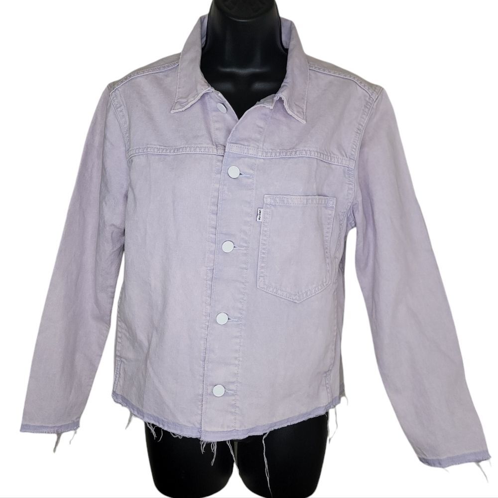 Levi's Line 8 Unisex Oversized Denim Trucker Light Violet size Small
